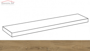 Плитка Italon Лофт Оак ступень угловая левая (33x160)